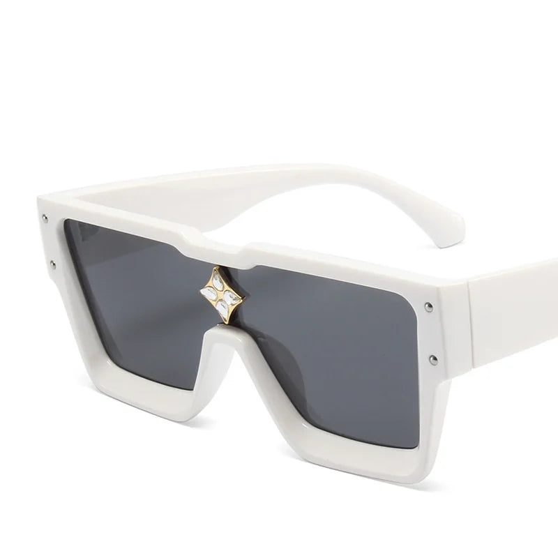 Men's Rectangle Alloy-Frame Fashion Sunglasses