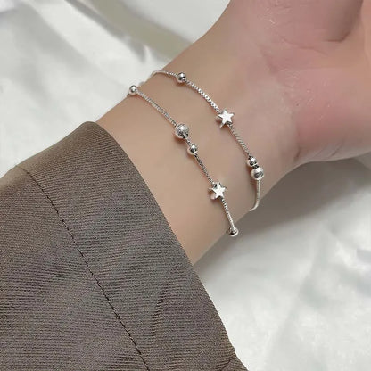 Stainless Steel Star Chain Bracelet for Women and Men