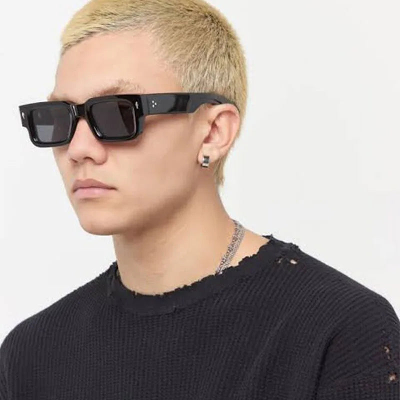 Retro Minimalist Rectangle Sunglasses