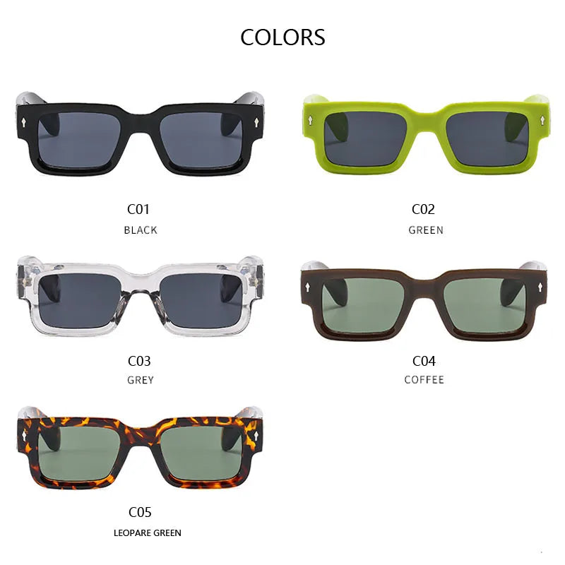 Retro Minimalist Rectangle Sunglasses