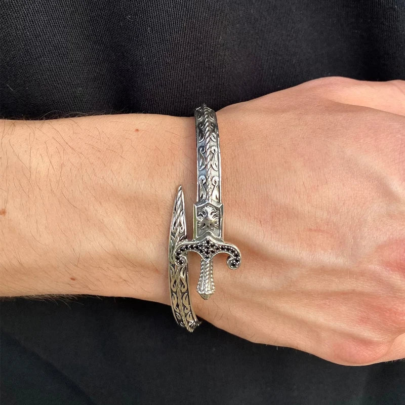 Vintage Silver-Plated Open Cuff Bracelet