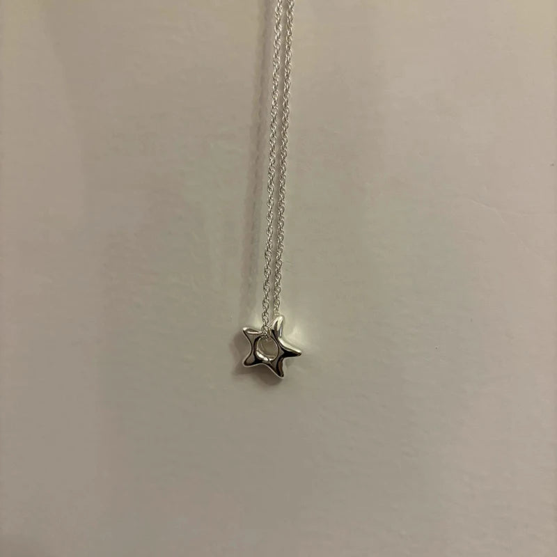 Star Hollow Choker Pendant Necklace for Women and Men