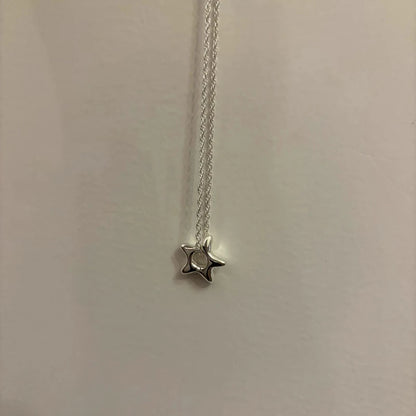 Star Hollow Choker Pendant Necklace for Women and Men