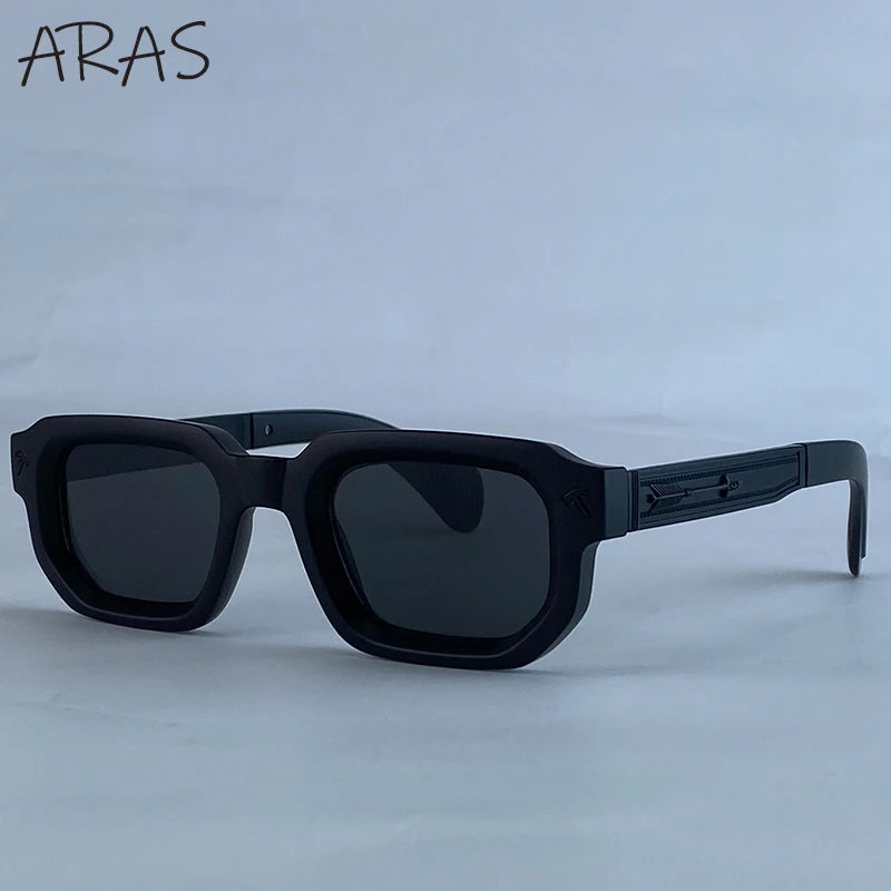 Men's Vintage Square Alloy-Frame Sunglasses