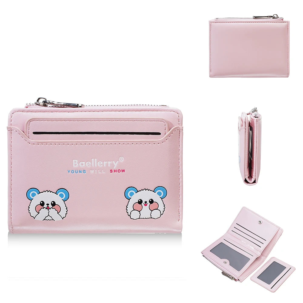 Cute Bear Short Wallet for Girls