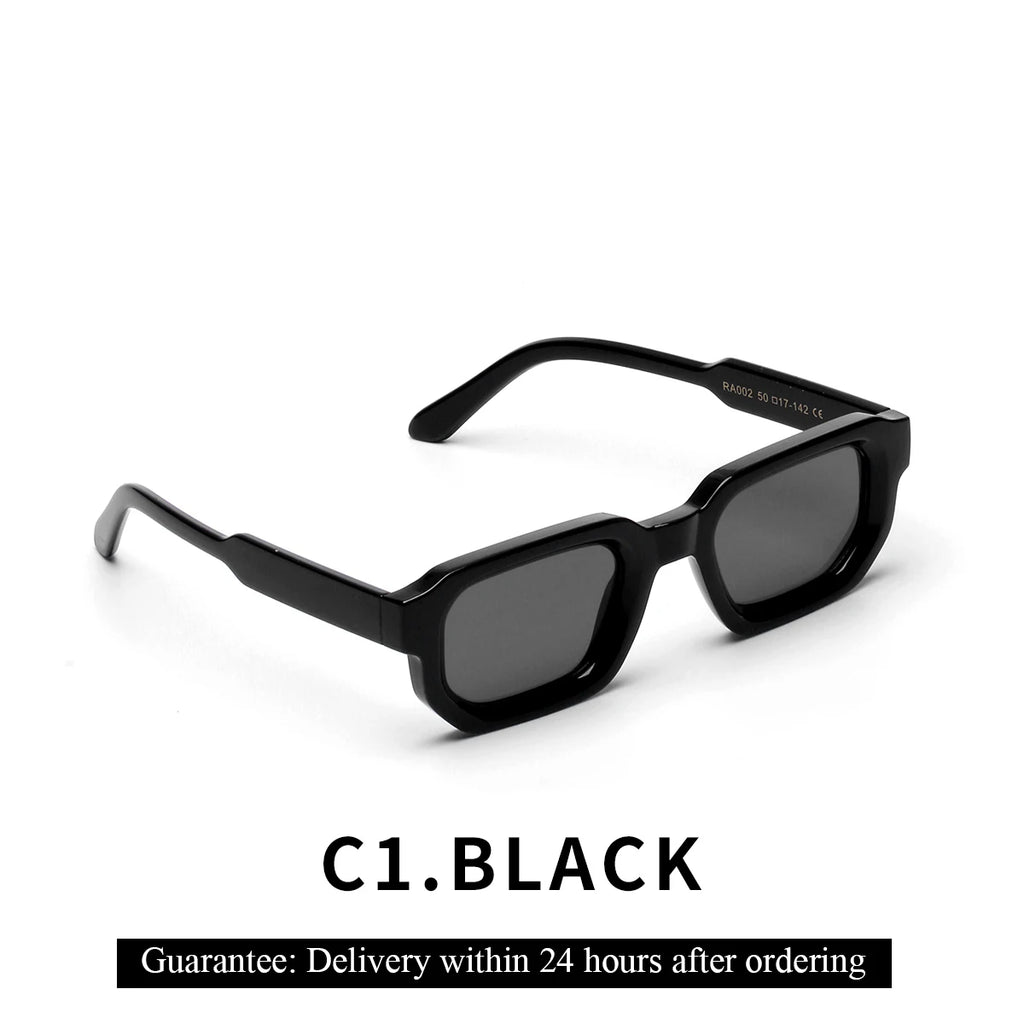 Men's Contemporary Square Polycarbonate Sunglasses