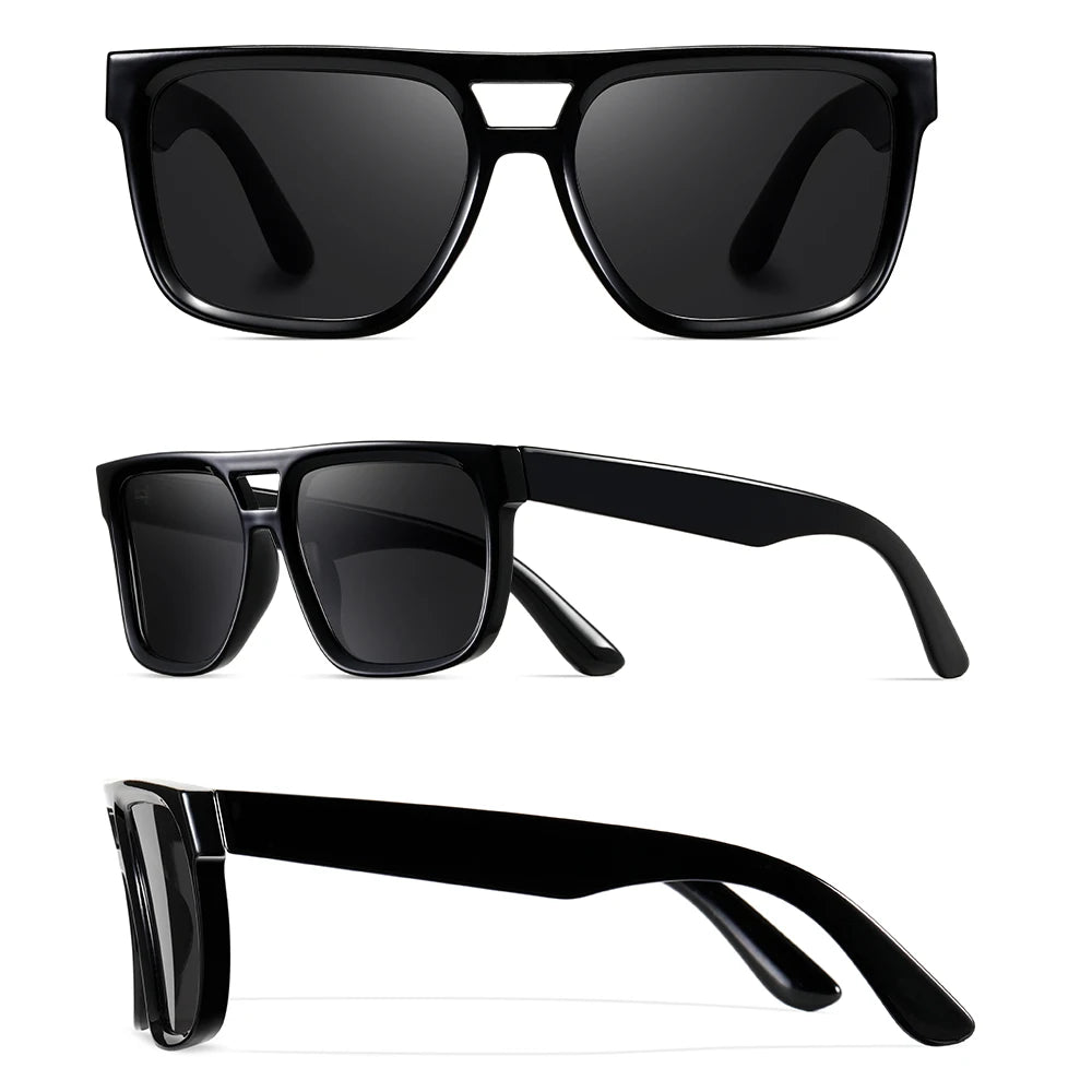Men's Classic Square Polycarbonate Sunglasses