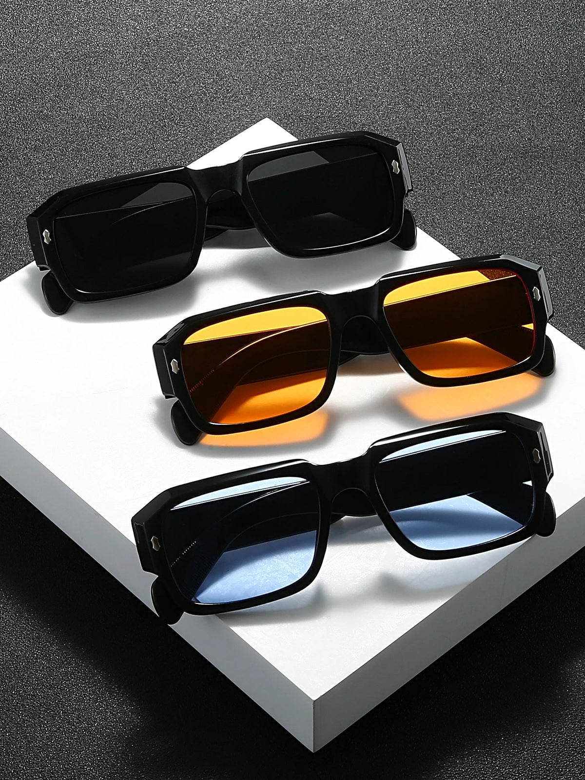 Retro Rectangle Fashion Glasses