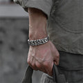 Vintage Silver-Plated Braided Cuff Bracelet