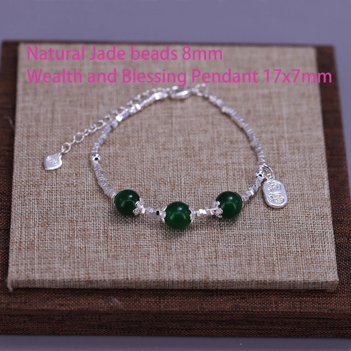 925 Sterling Silver Butterfly Bead String Bracelet for Women
