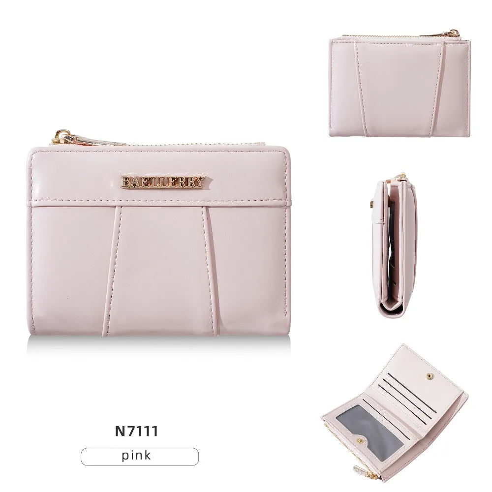 Baellerry Solid Colour Mini Coin Purse & Card Holder