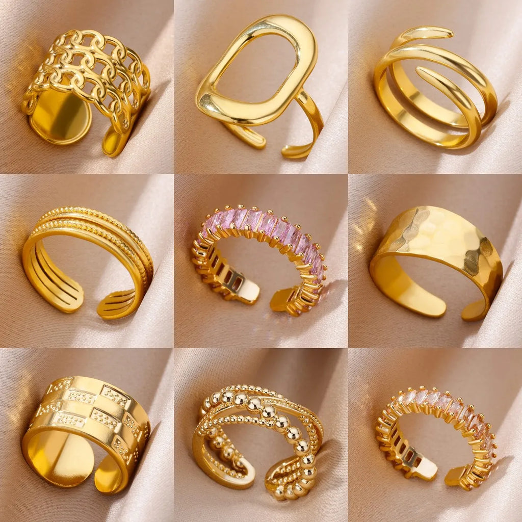 Classic Never-Fade Couple Ring | 18K Gold Plated Stainless Steel