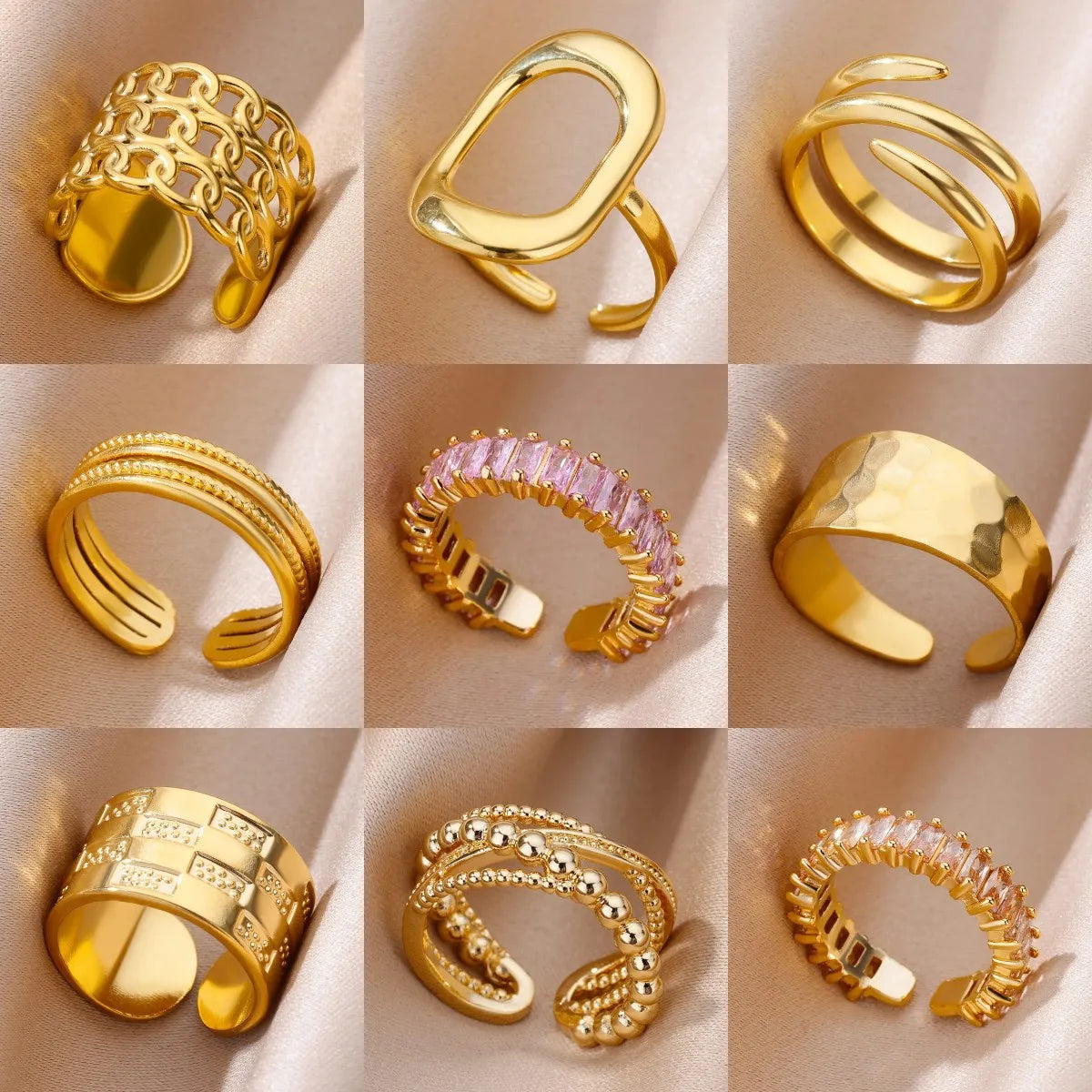 Classic Never-Fade Couple Ring | 18K Gold Plated Stainless Steel