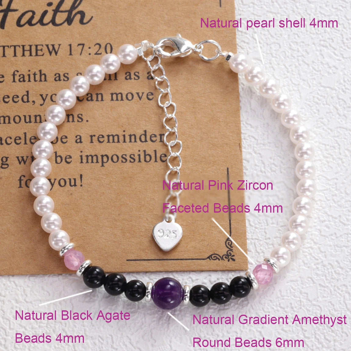 925 Sterling Silver Butterfly Bead String Bracelet for Women