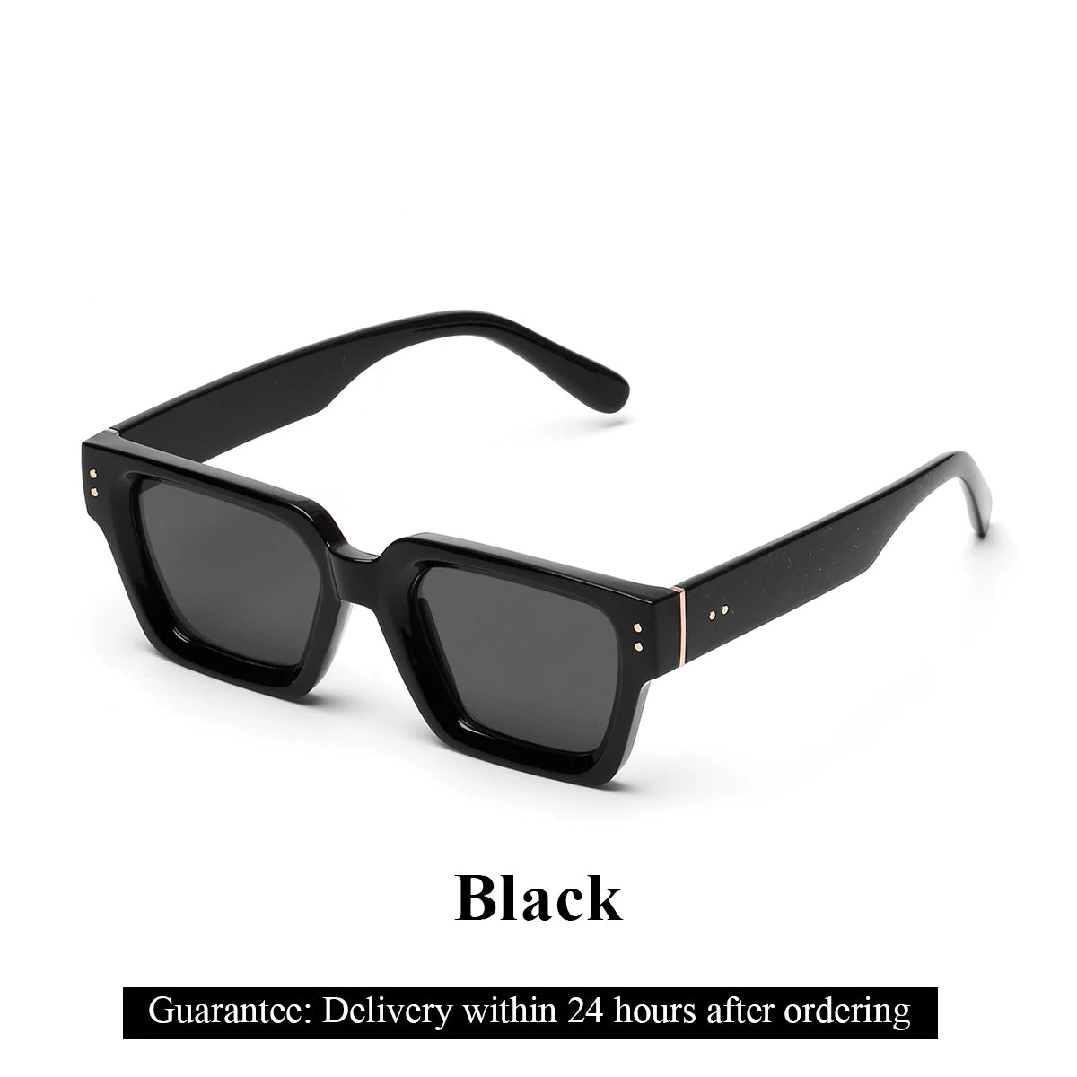 Men's Contemporary Square Polycarbonate Sunglasses