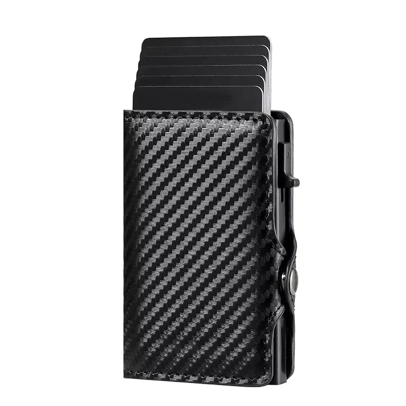 RFID Blocking Metal Pop-Up Card Holder Wallet