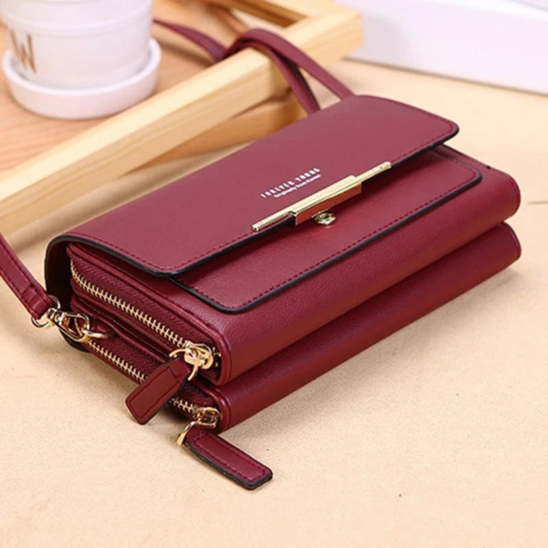 Korean Style Multi-Card Shoulder Bag Wallet for Women