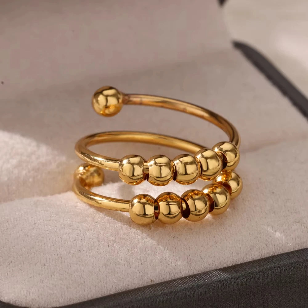 Evil Eye Zircon Adjustable Ring for Women | Luxury 18K Gold Plated