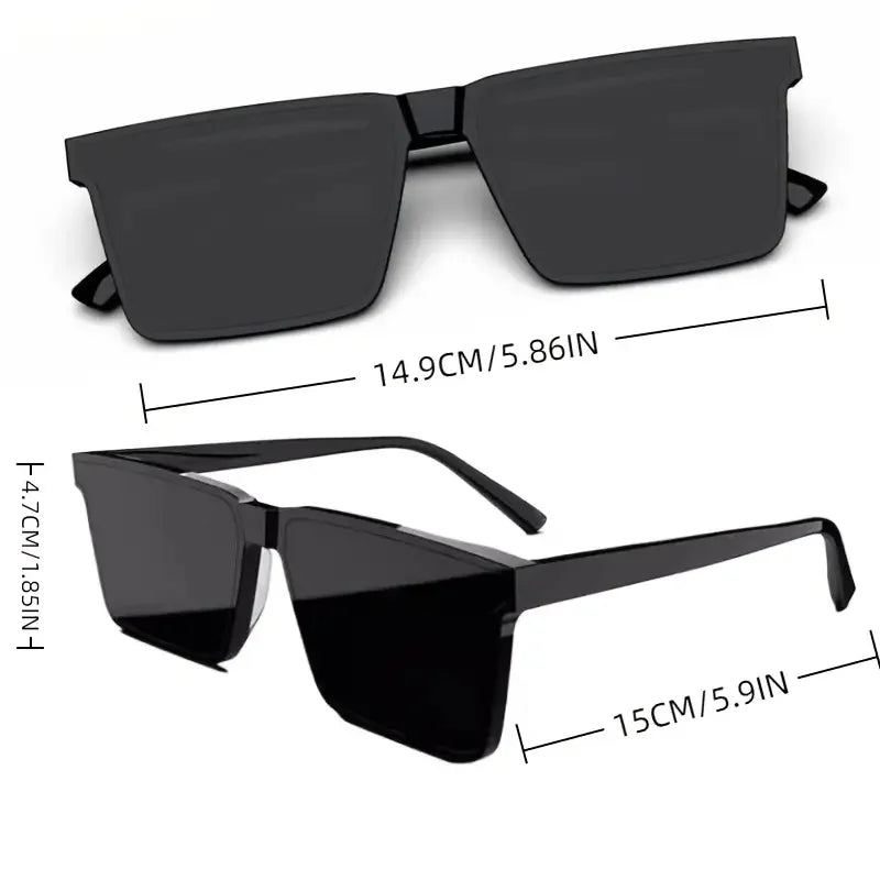 Rectangle Mirror Sunglasses with TR-90 Frame