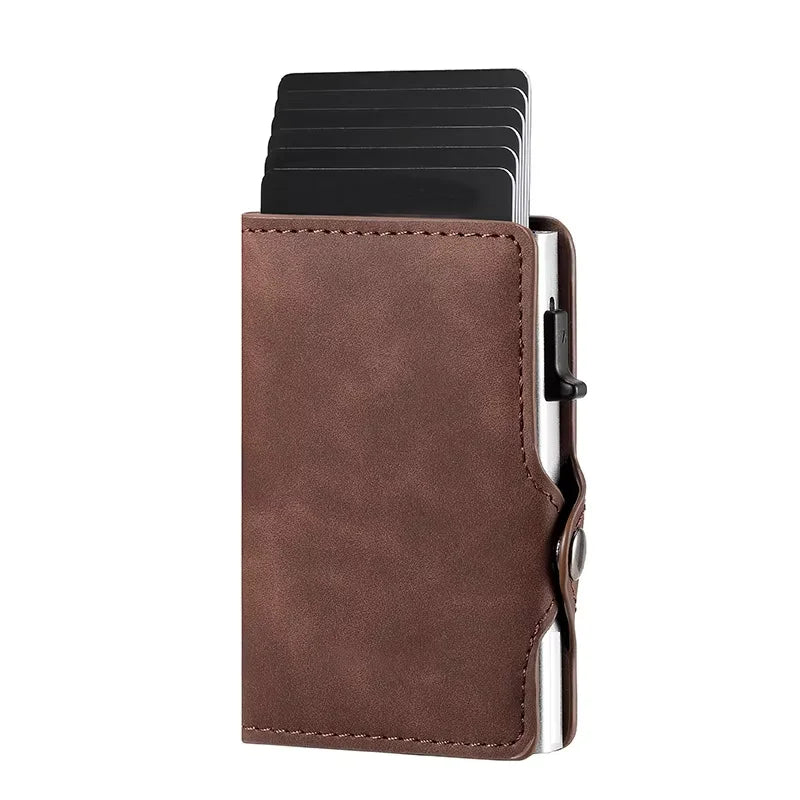 RFID Blocking Metal Pop-Up Card Holder Wallet