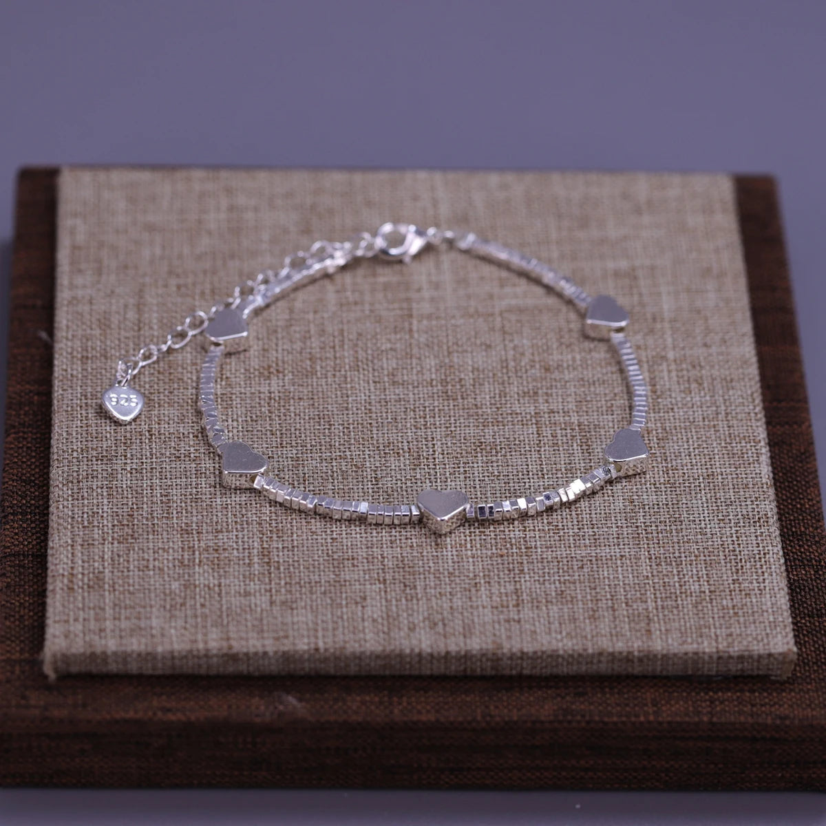 925 Sterling Silver Butterfly Bead String Bracelet for Women