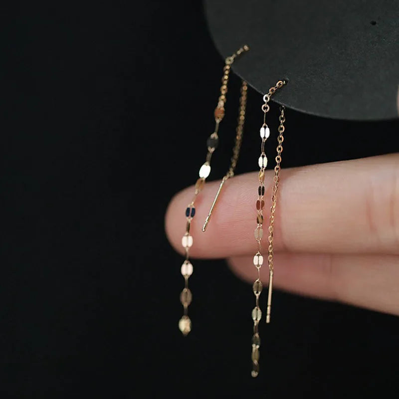 Zircon Crystal Bee Butterfly Flower Drop Ear Line Earrings for Women