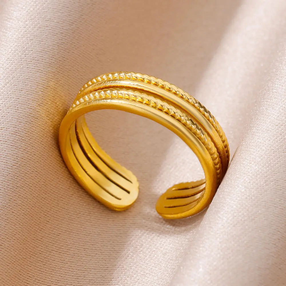 Classic Never-Fade Couple Ring | 18K Gold Plated Stainless Steel
