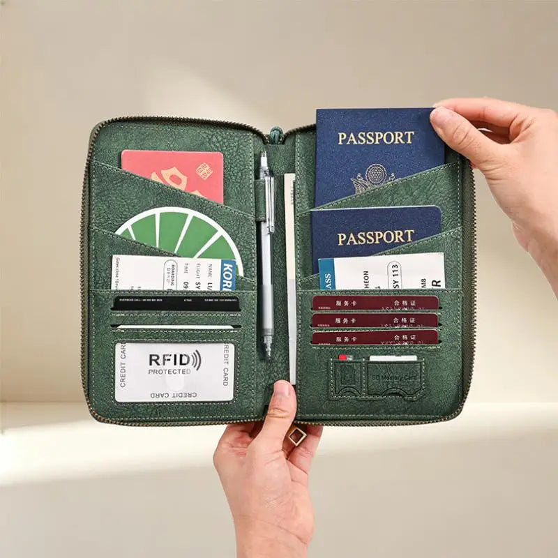 RFID Blocking Passport Holder & Travel Document Organizer