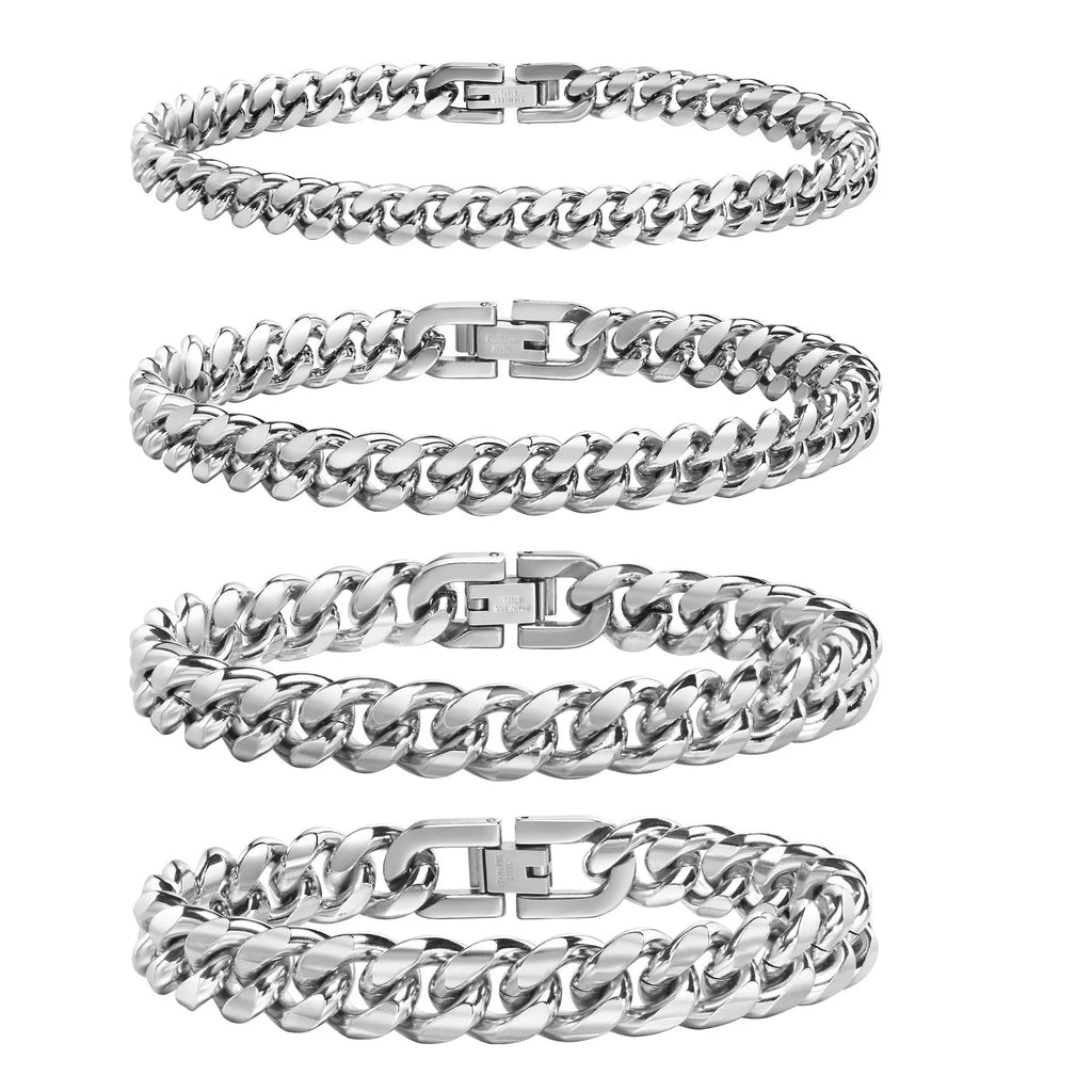 Stainless Steel Cuban Link Chain Bracelet
