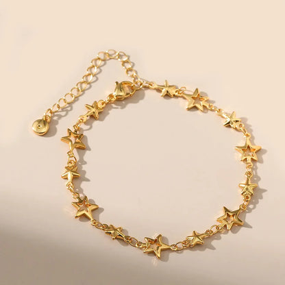 Stainless Steel Star Chain Bracelet for Women and Men