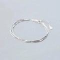 Simple Layer 925 Sterling Silver Bracelet for Women