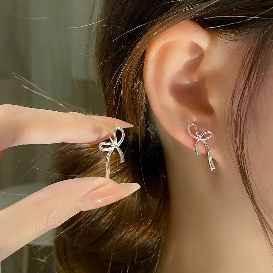 925 Sterling Silver Bow Knot Ear Clip for Women — No Piercing