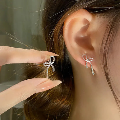 925 Sterling Silver Bow Knot Ear Clip for Women — No Piercing