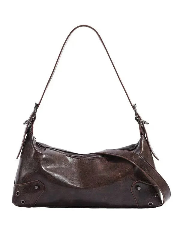 PU Leather Underarm Crossbody Bag for Women