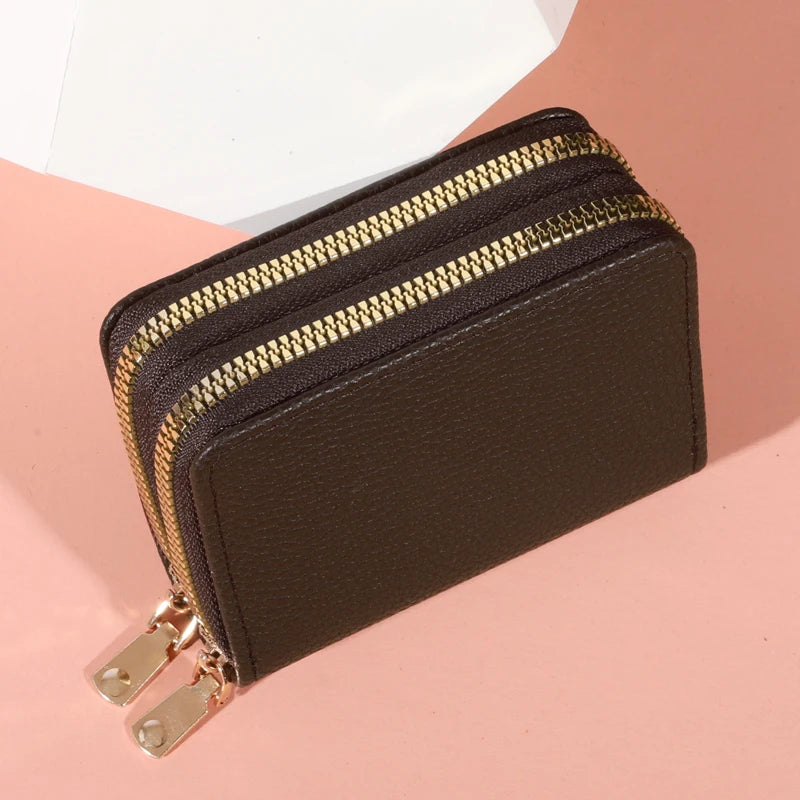 Lychee Pattern Large Capacity Short Zipper Purse for Women
