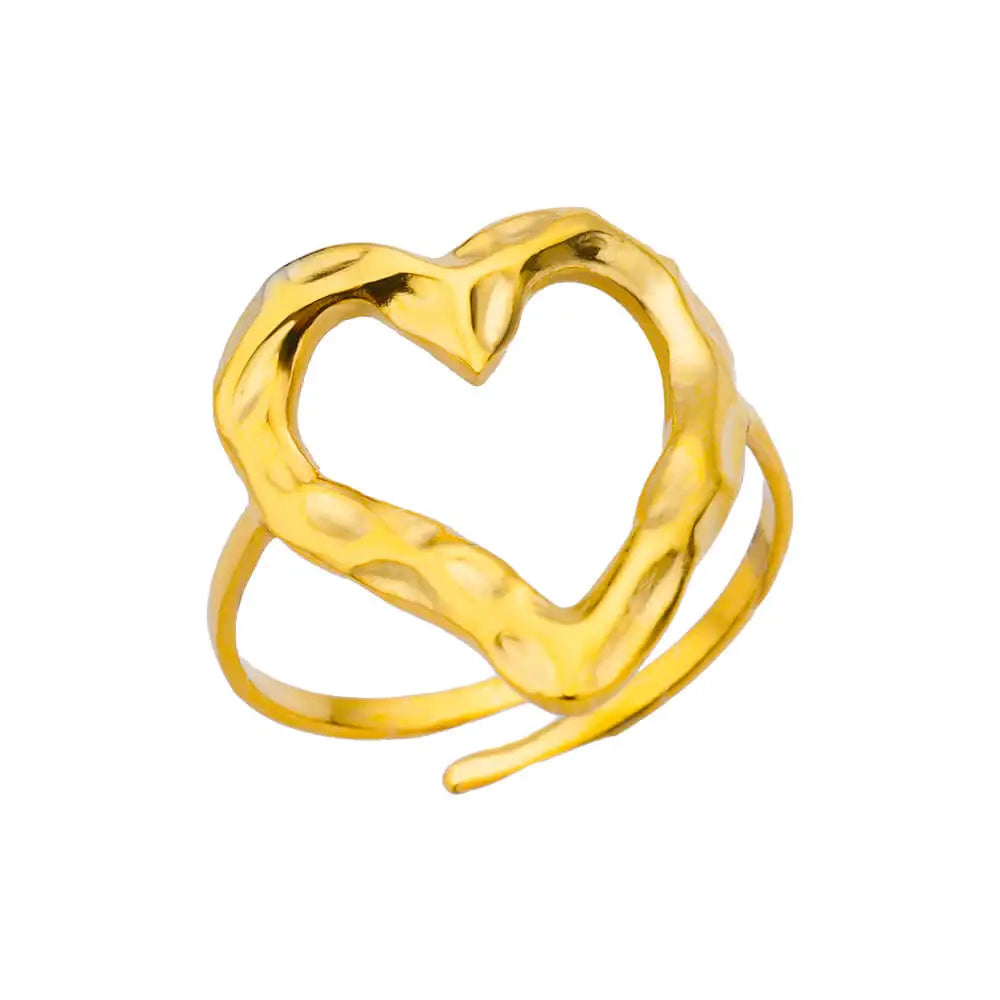 Minimalist Geometric Opening Ring for Women | 18K Gold Plated