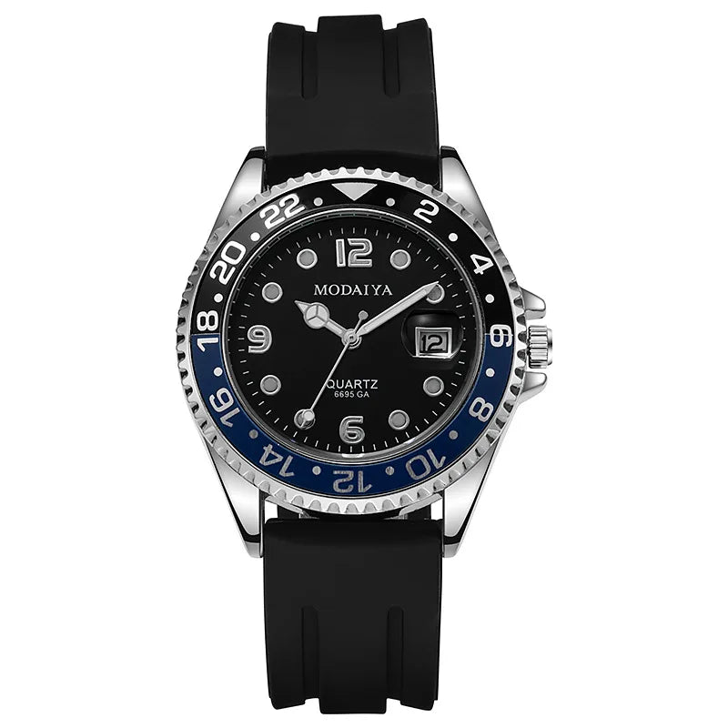 Men's Quartz Watch with Silicone Strap