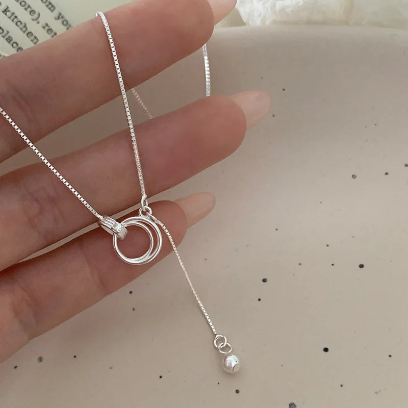 925 Sterling Silver Heart Pendant Adjustable Choker Necklace for Women