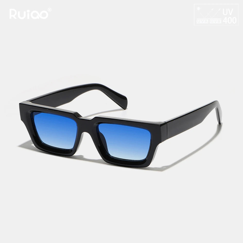 Men's Contemporary Square Polycarbonate Sunglasses