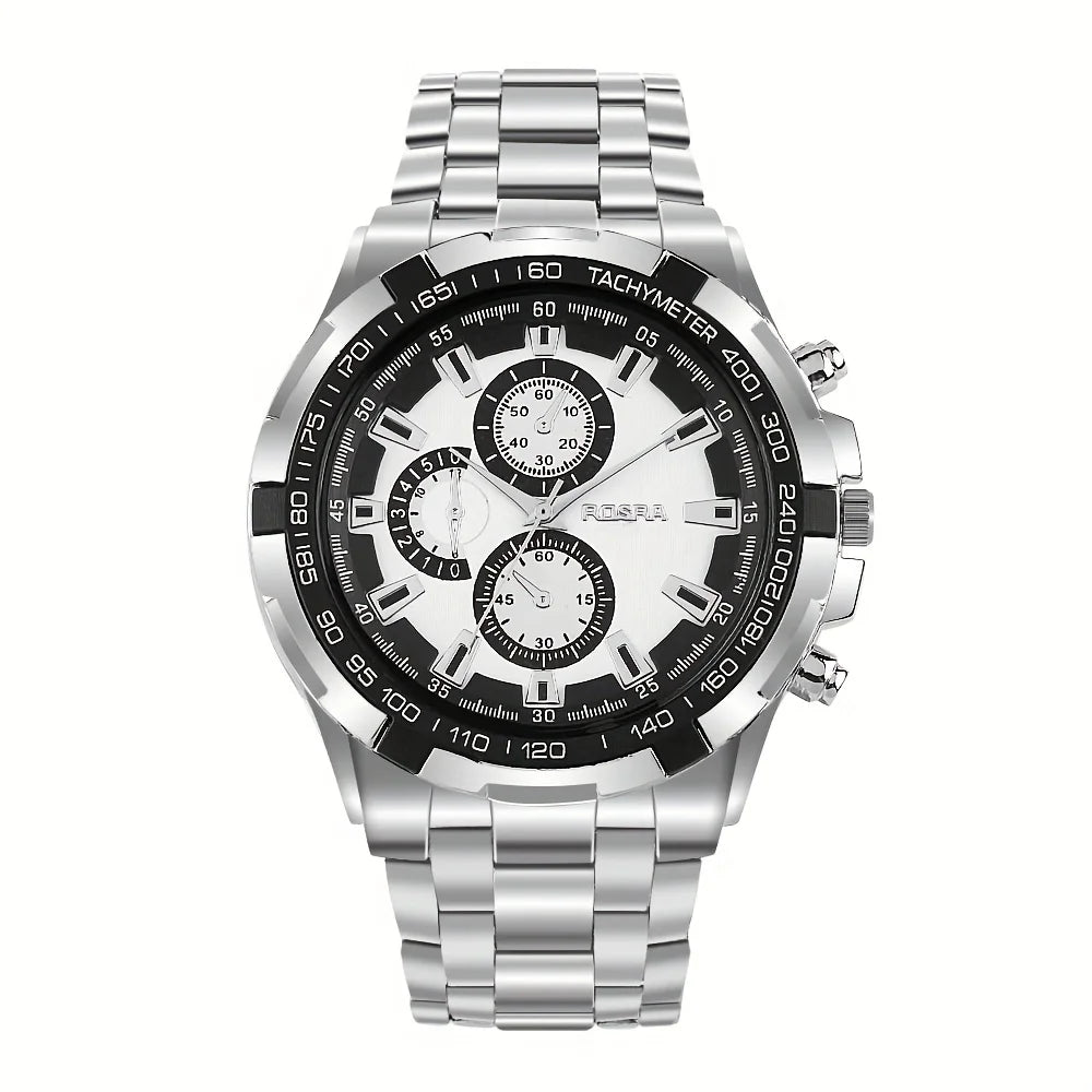 Men's Dress Quartz Watch with Alloy Bracelet