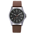 Men's Arabic Dial Quartz Watch with Silicone Strap