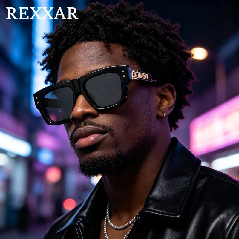 Unisex Retro Square Travel-Style Sunglasses