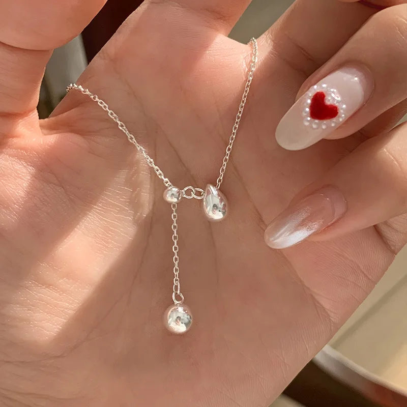 925 Sterling Silver Heart Pendant Adjustable Choker Necklace for Women