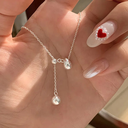 925 Sterling Silver Heart Pendant Adjustable Choker Necklace for Women