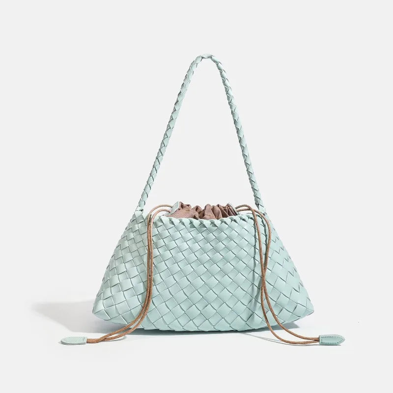Hand-Woven PU Hobo Bag for Women