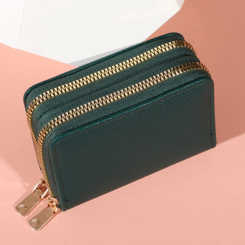 Lychee Pattern Large Capacity Short Zipper Purse for Women