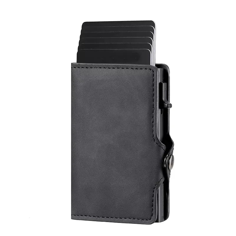 RFID Blocking Metal Pop-Up Card Holder Wallet