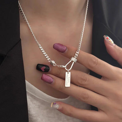 925 Sterling Silver Heart Pendant Adjustable Choker Necklace for Women