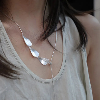 925 Sterling Silver Heart Pendant Adjustable Choker Necklace for Women