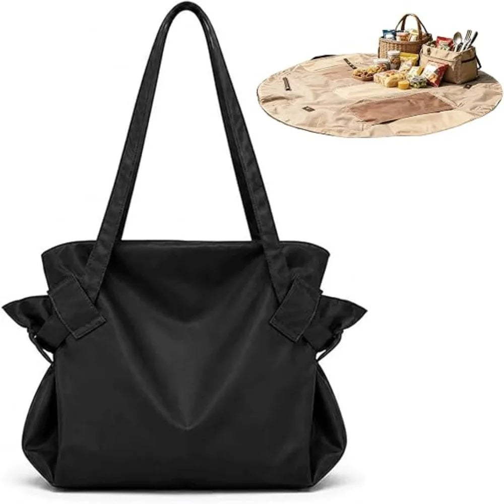 2-in-1 Convertible Tote Bag & Picnic Mat | Waterproof Foldable